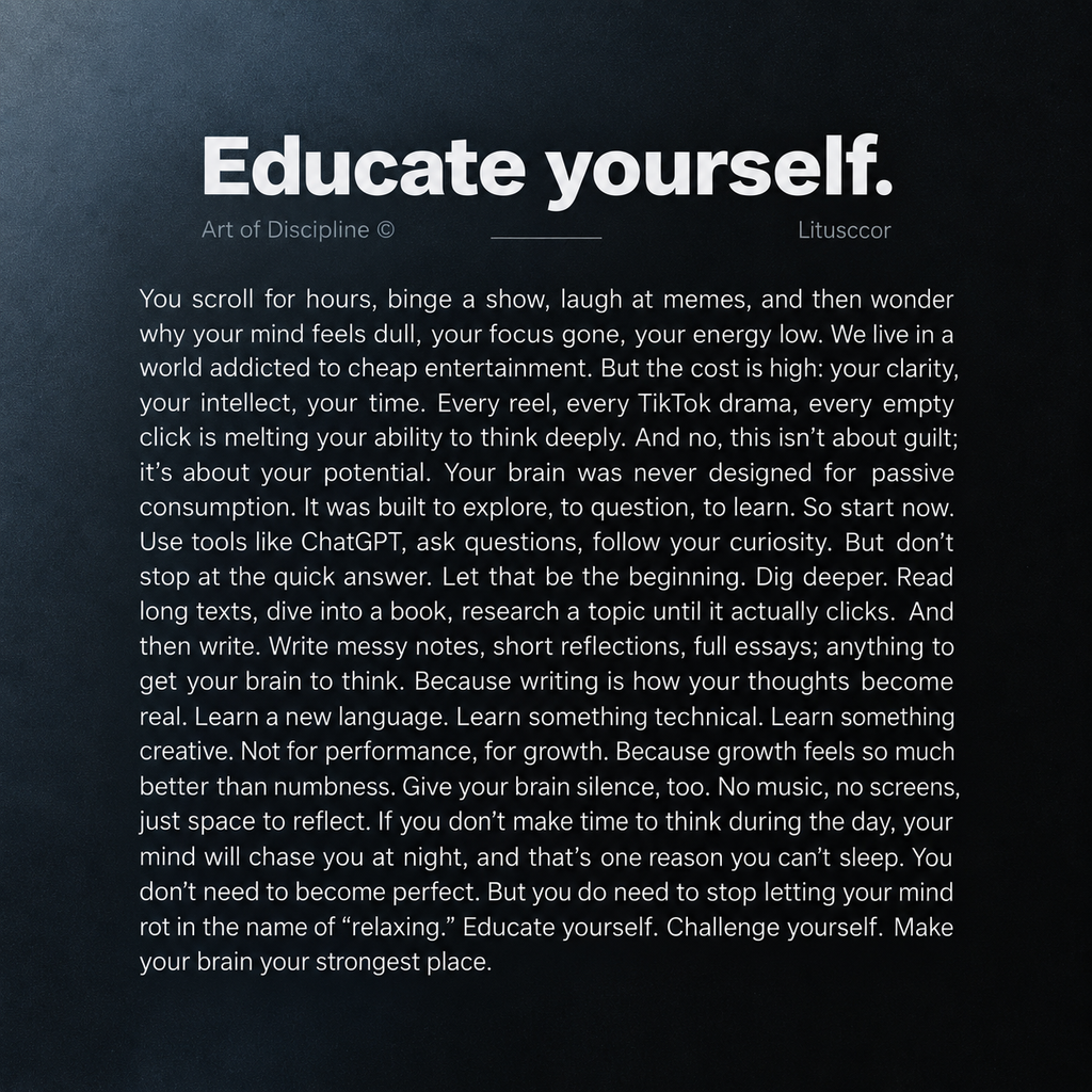 EDUCATE YOURSELF